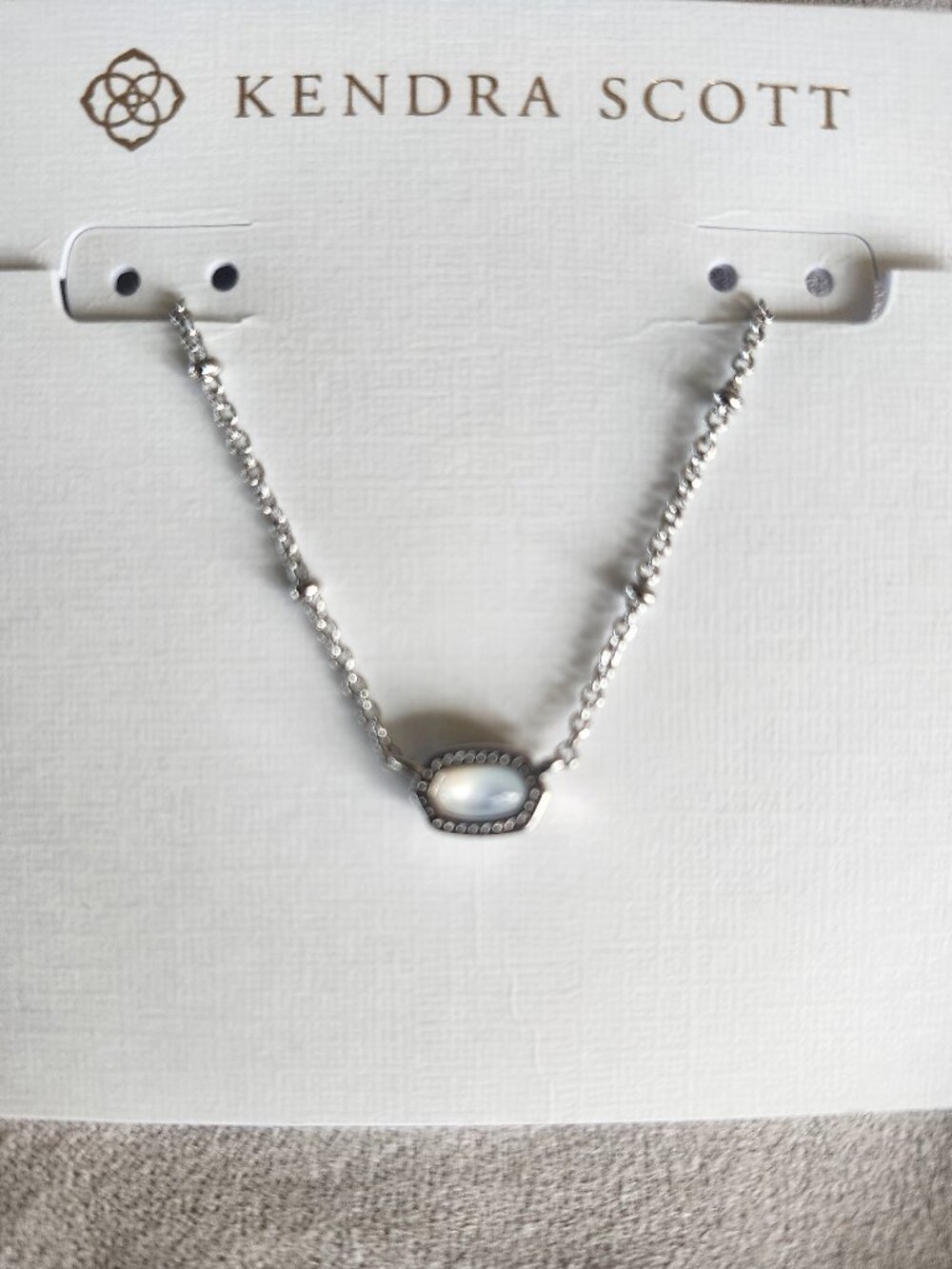 NWT Kendra Scott Mini Elise Satellite Short Pendant Necklace - Silver Tone